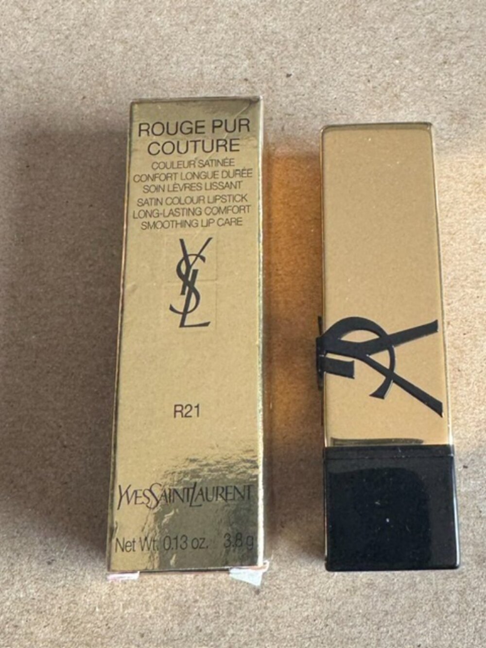 YSL ROUGE PUR COUTURE LIPSTICK - R21 ROUGE PARADOXE - Picture 3 of 5